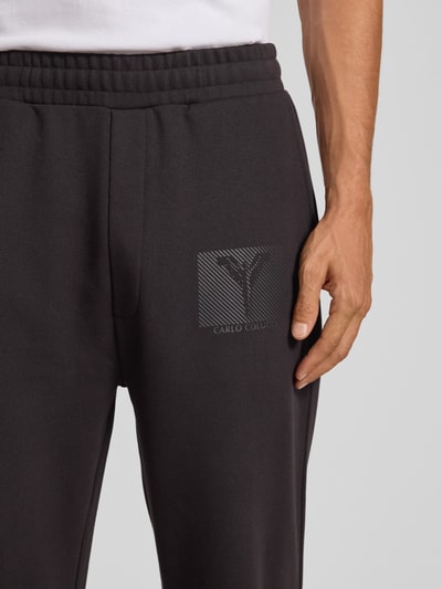 CARLO COLUCCI Wide Fit Sweatpants mit Logo-Print Black 3