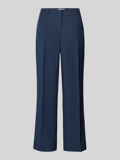 Raffaello Rossi Straight Leg Stoffhose aus Viskose-Leinen-Mix Modell 'OLESSA' Marine 2