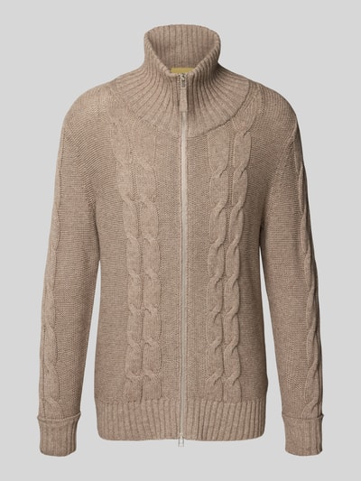 FTC-Cashmere Gebreid jack van mix van katoen en kasjmier Beige - 2