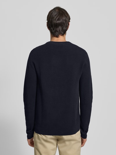 Selected Homme Regular Fit Pullover aus reiner Bio-Baumwolle Modell 'ROSS' Dunkelblau 5