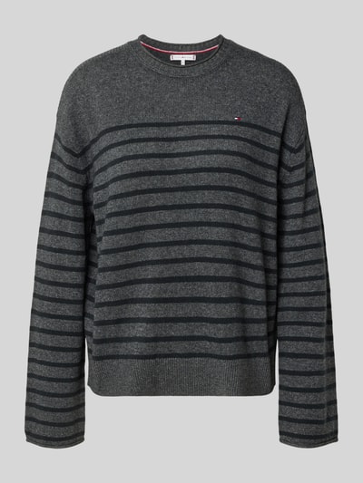 Tommy Hilfiger Regular fit gebreide pullover van pure wol Donkergrijs - 2