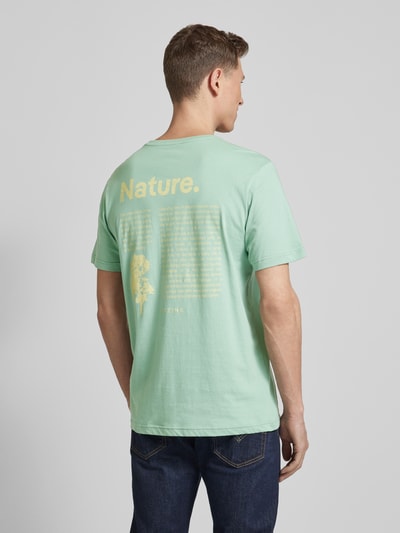 Mazine T-Shirt mit Label-Print Modell 'Hurry' Mint 5