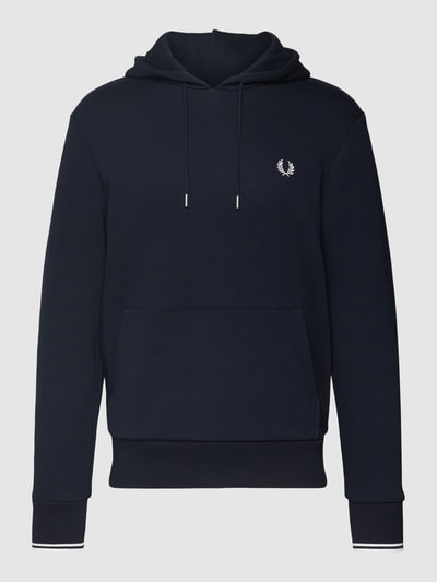 Fred Perry Hoodie mit Logo-Stitching Modell 'Tipped' Marine 2