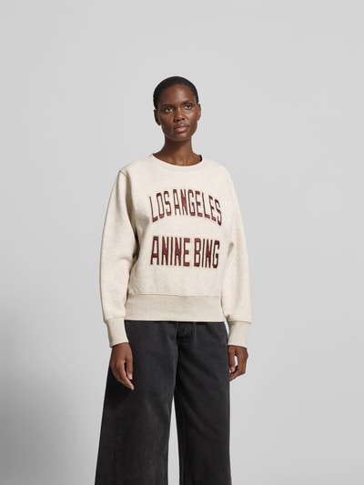 Anine Bing Oversized Sweatshirt aus Baumwoll-Mix Beige 4