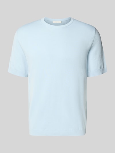 Produktfoto, Regular Fit T-Shirt aus reiner Bio-Baumwolle Modell 'TORINO' von SELECTED HOMME, lichtblauw, fijngebreid, ronde hals, korte mouw