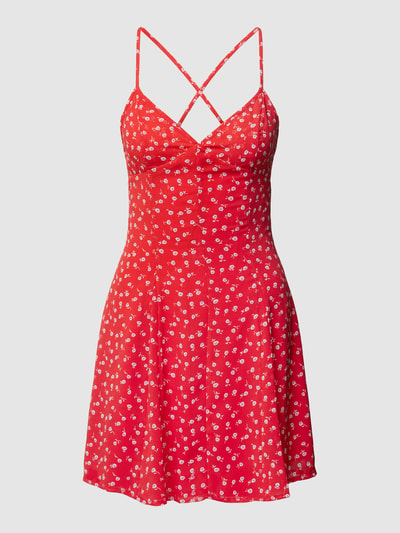Review Mini-jurk met bloemenmotief Lichtrood - 2