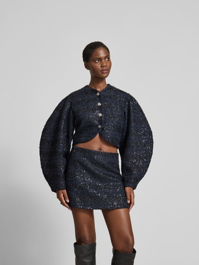 ROTATE Jacke mit Knopfleiste Dunkelblau 4