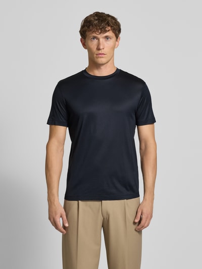Emporio Armani T-Shirt mit geripptem Rundhalsausschnitt Marine 4