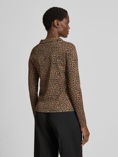 Marc Cain Shirt met lange mouwen en opstaande kraag Camel - 5