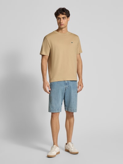 Lacoste Regular Fit T-Shirt aus reiner Baumwolle Beige 1