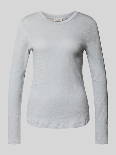 Marc O'Polo Langarmshirt mit abgerundetem Saum Hellblau 1