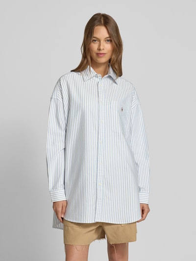 Polo Ralph Lauren Regular fit overhemdblouse met logostitching Lichtblauw - 4