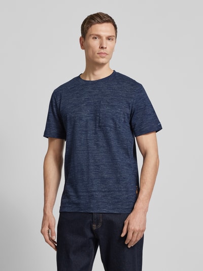 Tom Tailor Regular Fit T-Shirt aus Baumwoll-Mix Dunkelblau 4