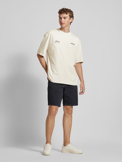 Pegador Oversized T-Shirt mit Label-Print Modell 'FARREN' Offwhite 1