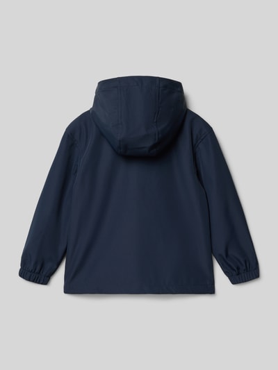 Produktfoto, dunkelblauer kinder Parka mit Kapuze, Regular-Fit, Modell 'JUAN' von Mango, Rückseite, glatte Textur