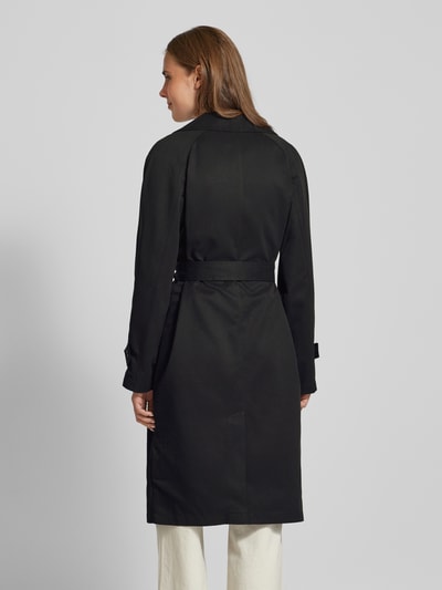 Vero Moda Outdoor Trenchcoat met strikceintuur, model 'LOU' Zwart - 5