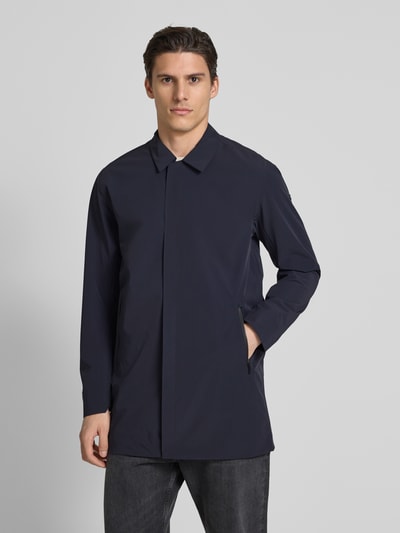 SCANDINAVIAN EDITION Jas met platte kraag Marineblauw - 4