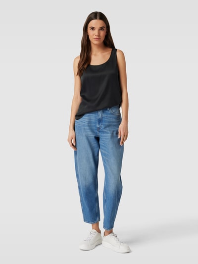 MaxMara Leisure Blousetop in effen design, model 'PAN' Zwart - 1
