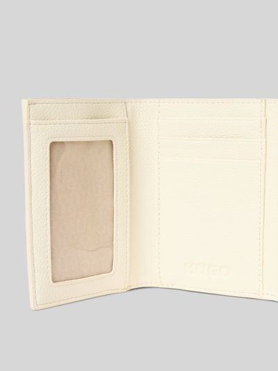 HUGO Portemonnaie mit Label-Applikation Modell 'Chris 2.0' Ecru 3