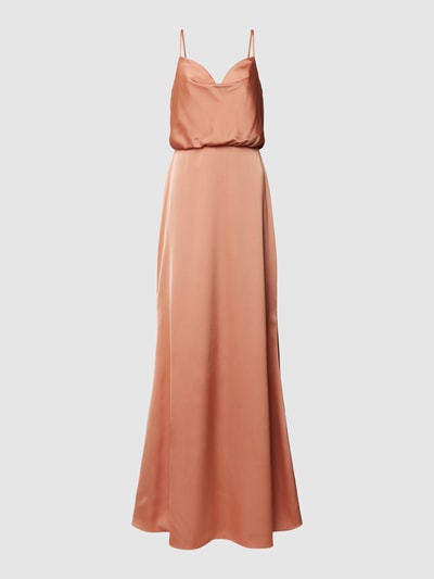 Laona Abendkleid mit Wasserfall-Ausschnitt Apricot 2
