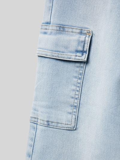 Blue Effect Loose Fit Jeans mit Cargotaschen Hellblau 2
