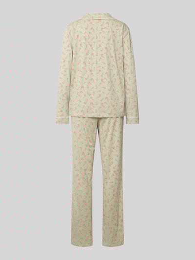 LASCANA Pyjama mit Reverskragen Modell 'X-MAS' Hellgruen 3