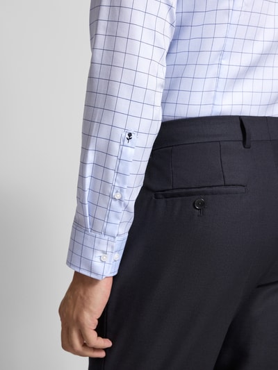 Seidensticker Slim fit zakelijk overhemd met kentkraag Bleu - 3