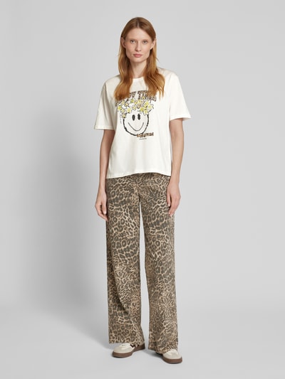 Marc Cain T-shirt met motiefprint Offwhite - 1