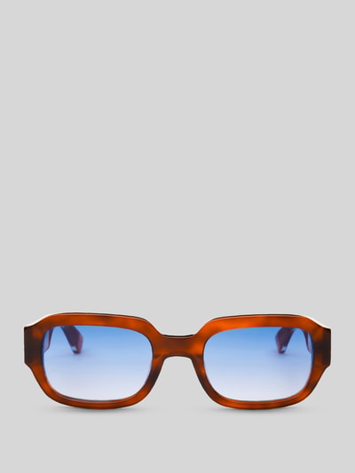 MessyWeekend Eckige Sonnenbrille Modell 'DOWNEY' Mittelbraun 1