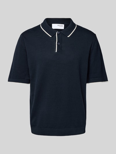 SELECTED HOMME Poloshirt met 1/2 mouwen, model 'MATTIS' Marineblauw - 2