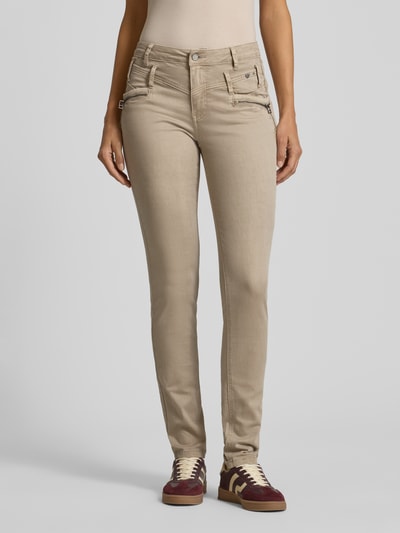 Buena Vista Skinny Fit Jeans mit Gesäßtaschen Beige 4