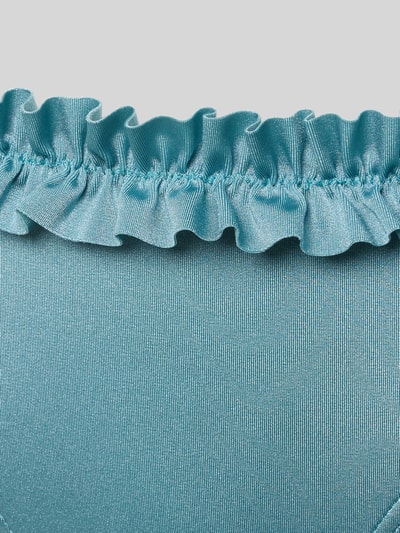 Produktfoto, Bikinihose mit Rüsche Modell 'Liora' von LASCANA, hellblau glänzend, Material-Mix mit Stretch, elastischer Bund, glatte Textur