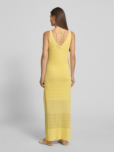 BOSS Orange Strickkleid aus Viskose-Mix Modell 'Floom' GELB 5