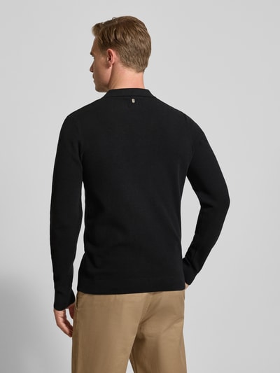 PME Legend Sweter z dzianiny z kołnierzykiem polo Czarny 5