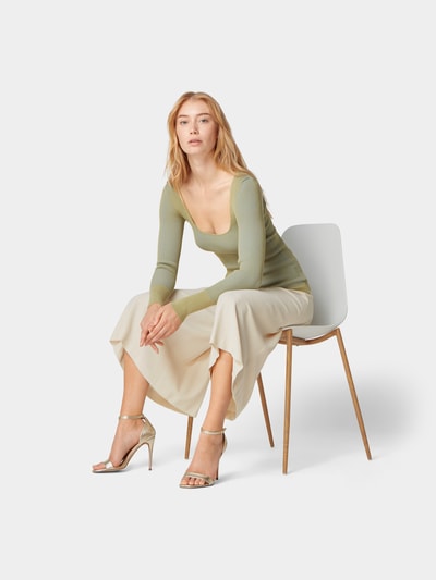 Jacquemus Langarmshirt mit Rippstruktur Grün 1