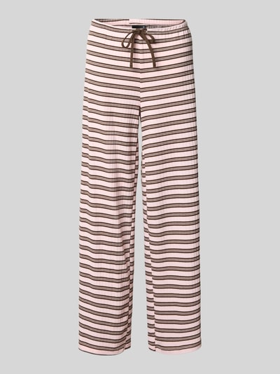 Gina Tricot Lounge-Hose mit Streifenmuster Rosa Melange 1