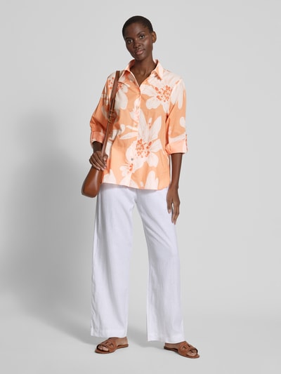 OPUS Regular fit overhemdblouse met doorknoopsluiting Oranje - 1