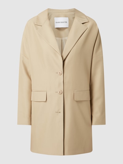 Karo Kauer Oversized lange blazer met viscose  Beige - 2