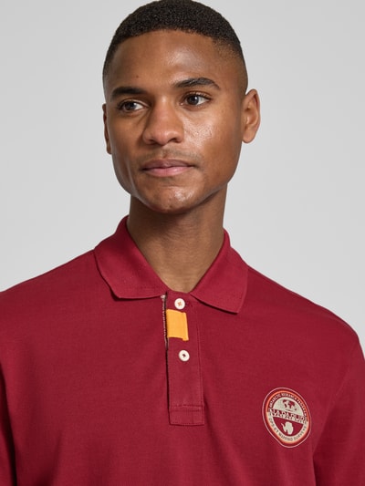 Napapijri Koszulka polo o kroju regular fit z wyhaftowanym logo model ‘CLANIS’ Bordowy 3