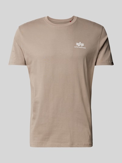 Alpha Industries T-Shirt mit Label-Print Modell 'BASIC' Sand 2