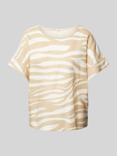 s.Oliver RED LABEL T-shirt met ronde hals Beige - 2