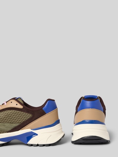 Calvin Klein Jeans Ledersneaker mit Label-Details Modell 'HIKE RUNNER' Khaki 2