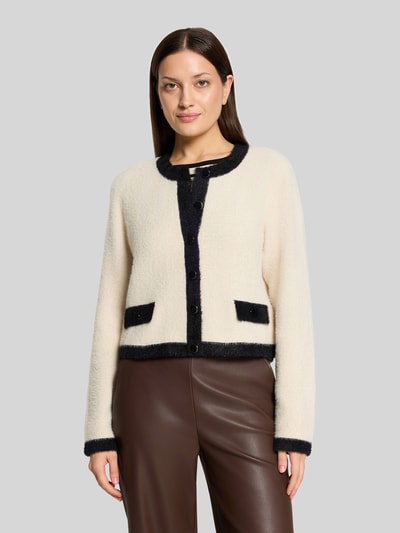 Betty Barclay Regular Fit gebreid jack met contraststrepen Beige - 4