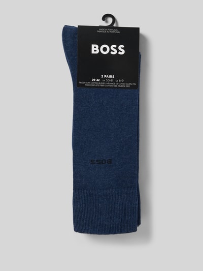 BOSS Sokken van katoenmix in een set van 2 paar Jeansblauw - 3