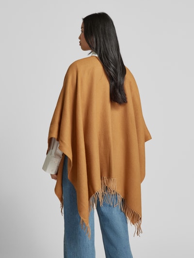 Fraas Poncho mit Ausfransungen Modell 'Cashmink' Camel 5