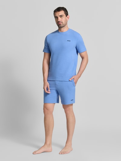 HUGO Herren T-Shirt aus Baumwoll-Mix Modell 'AUSTIN' Blau 1