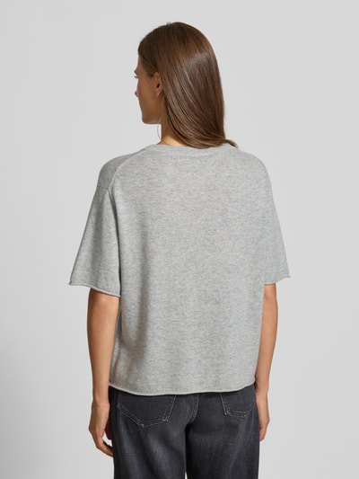 0039 Italy Bluzka z dzianiny z mieszanki kaszmiru model ‘Ines’ Jasnoszary 5