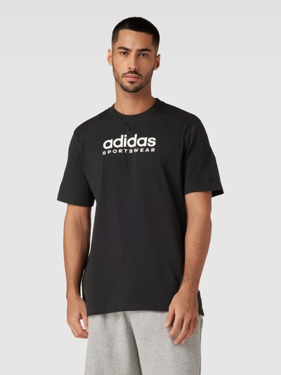 ADIDAS SPORTSWEAR T-shirt z nadrukiem z logo Czarny 4