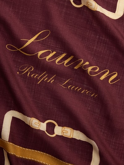 Lauren Ralph Lauren Tuch mit Logo-Schriftzug aus Wolle Seide Bordeaux 2