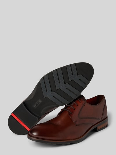 Lloyd Leren derbyschoenen met labeldetail, model 'JACKSON' Donkerbruin - 4